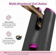 Load image into Gallery viewer, LCD Cordless Auto Rotating Ceramic Hair Curler
